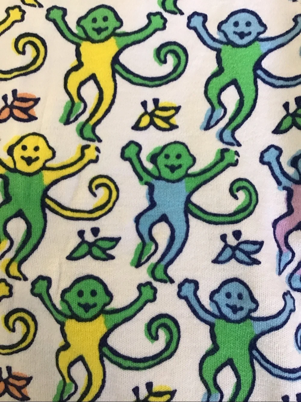 Roller Rabbit Multicolor Monkey Henley pajama top 12-18 mo